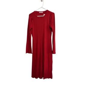 Culture Code Dress Womens Size 1X Ribbed Dress Color Red New with Tags